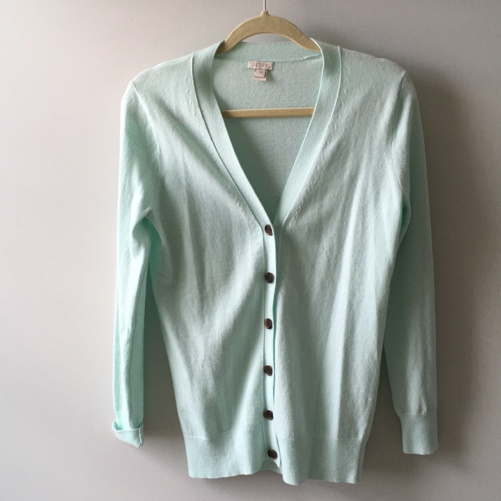 Mint long Jcrew sweater